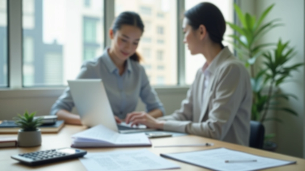 Person reviewing financial documents on desk